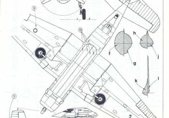 Grumman TBF Avenger aircraft drawings (figures)